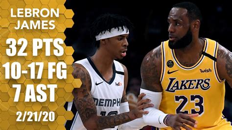 Lebron James Steamrolls Through Ja Morant And The Grizzlies With 32