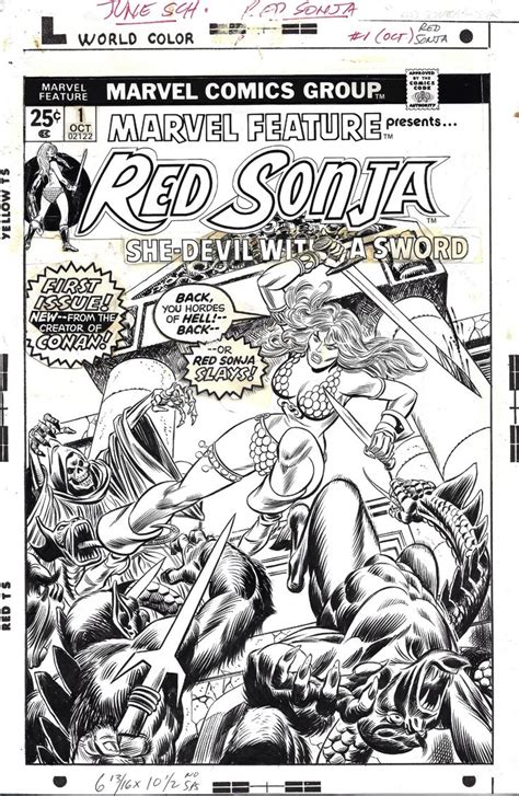 Gil Kane Marvel Feature V 2 Red Sonja 1 Cover Marvel 1975