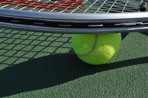 Yellow Tennis Ball In The Air Stock Photo Image Of Tennis Leisure