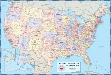 Usa Wall Map By Mapsales