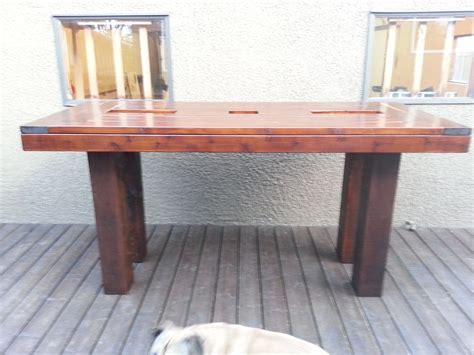 We decided it would be a good idea to have some of those tall round tables by the dance floor so people and set stuff down and boogie when their song comes on.what i found is renting t… Ana White | Bar Height Patio Table - DIY Projects