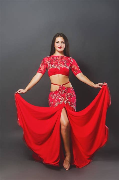 Red Belly Dance Costume Belly Dance Dress Dance Outfits Belly Dance Outfit
