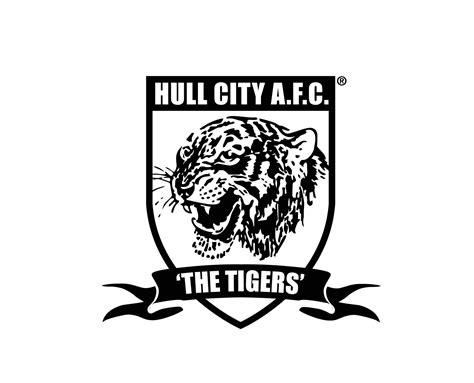 Hull City Club Symbol Logo Black Premier League Football Abstract