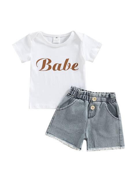 Baby Girl Kids Summer Toddler Outfits Clothes T Shirt Topsshorts Pants