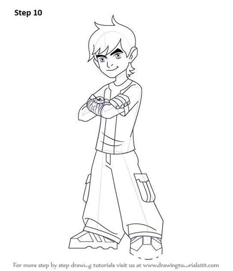 How To Draw Ben 10 Cartoon Step 10png From Avatar Hentai Ben 10