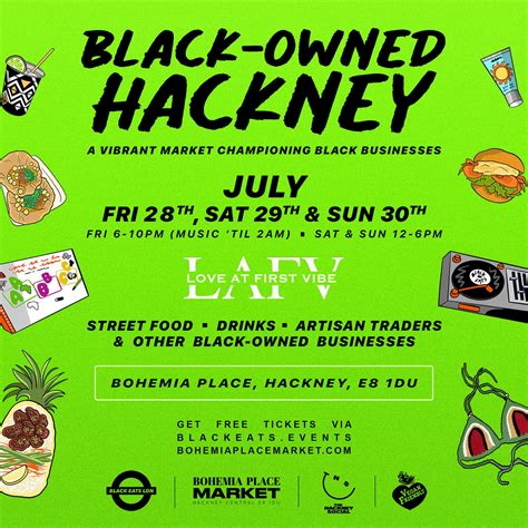 black owned hackney market july — bohemia place market