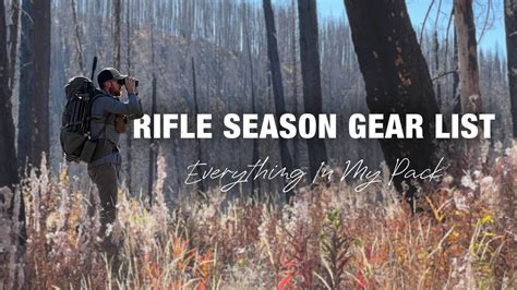 Hunting Gear List — Rifle Elk And Mule Deer In October Exo Mtn Gear