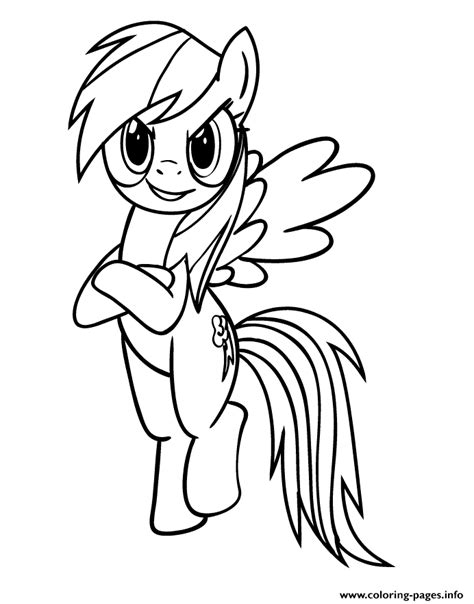 rainbow dash pony coloring pages printable
