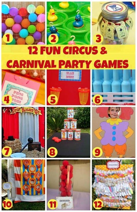 12 Fun Circus Carnival Party Games Carnival Party Games Carnival