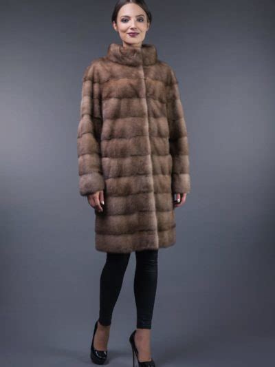 short natural light brown mink fur jacket handmade by nordfur