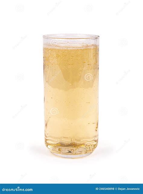 Glass Of Ginger Ale Juice Stock Photo Image Of White 246540898
