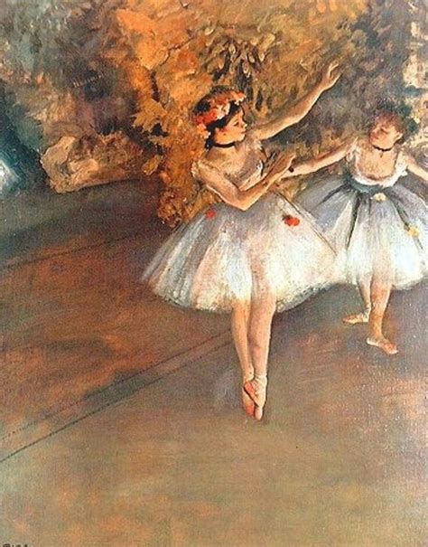 Dos Bailarinas En El Escenario By Degas Pinturas De Degas Danza Arte