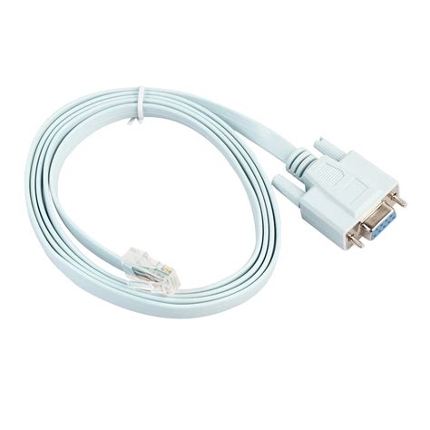 5ft 9pin Db9 Serial Rs232 To Rj45 Cat5 Ethernet Console Rollover Cable