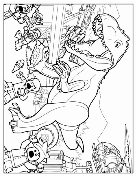 Printable Lego Jurassic World Coloring Pages Siamryte