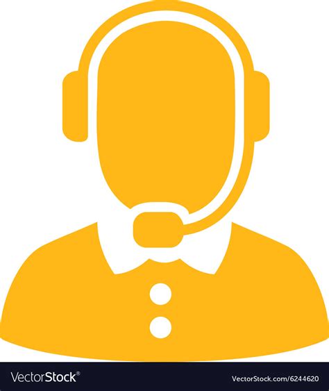 Call Center Operator Icon Royalty Free Vector Image