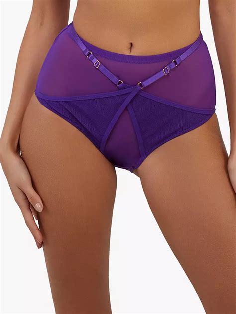playful promises eddie crossover high waist briefs electric purple at john lewis and partners