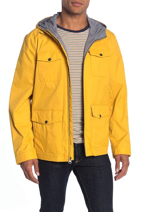 Levis Nylon 4 Pocket Rain Jacket In Yellow For Men Lyst