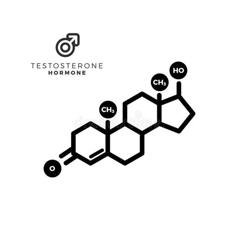 Testosterone Male Sex Hormone Molecule Isolated Vector Illustration Stock Illustration