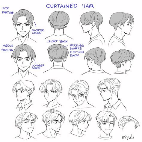 Miyuli On Twitter In Drawing Hair Tutorial Boy Hair Drawing