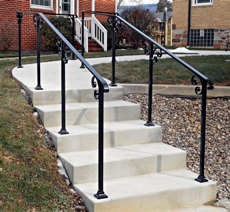 Classic Railing Design Curved Exterior Stair Railings Antietam Iron