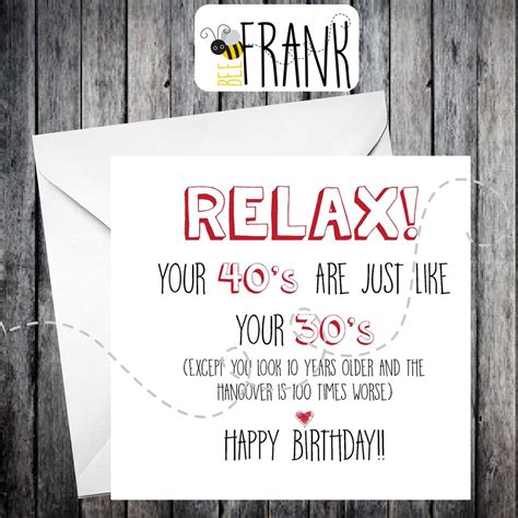 Wishing you a great birthday to remember for the coming years! Funny, rude, alternative, sarcastic, BIRTHDAY card. 40th birthday/friend/anyone! | eBay