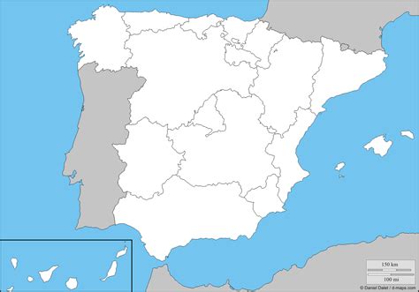 Mapa Mudo De Comunidades Autónomas De España Student Self Evaluation