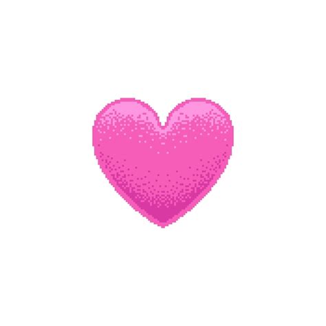 Premium Vector Love Logo Icon In Pixel Art