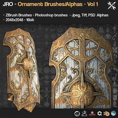 Alpha Brushes Ornament Gumroad Maps Height Zbrush