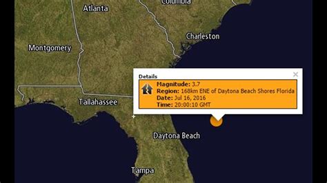 Earthquake Today Florida / Florida rattled by rare Sunshine State earthquake - Click on an 