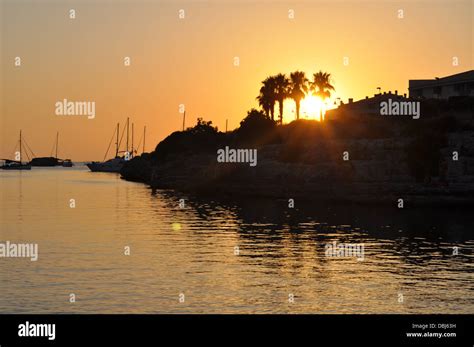 Sunset From Menorca Stock Photo Alamy