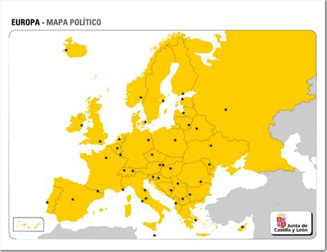 Mapa Político Mudo De Europa Mapa De Países Y Capitales De Europa Jcyl
