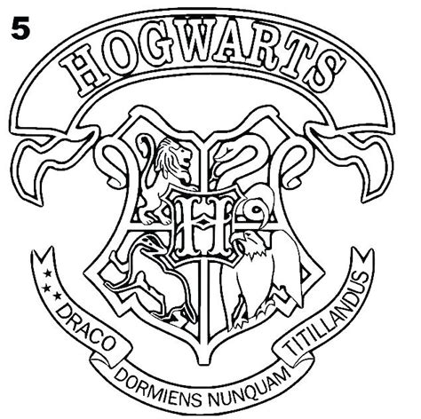 Coloring Gryffindor Potter Harry Houses Crest Svg Vector Badge Sheets