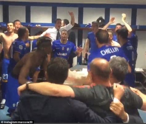 Juventus Celebrate In Dressing Room And On The Plane Home