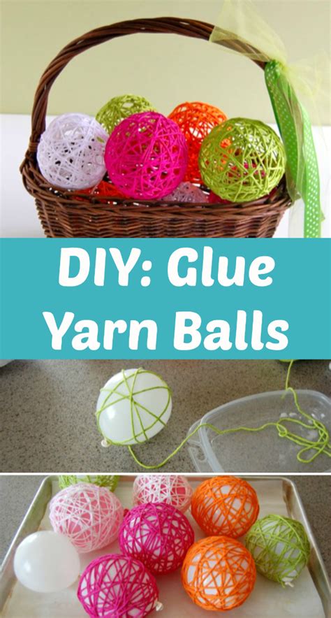 So ready to knit without bouncing the ball. Classic DIY Glue Yarn Ball | Make and Takes