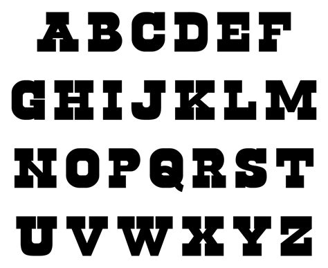 2 Inch Alphabet Letters Printable Template Lettering Alphabet Letter
