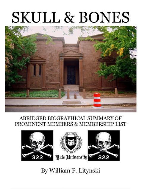 Skull And Bones Brochure Yale University Presidents Of The United
