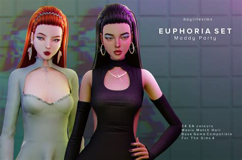 Euphoria Set Maddy Party Sims Sims 4 Sims 4 Characters