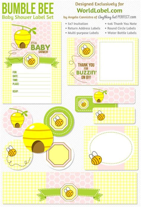 Free bee baby shower invitations for a mommy to bee. Girls, Shower set and Pink blue on Pinterest