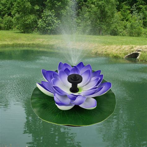 Solar Lotus Fountain Lotus Flower Fountain Fountain Water Pump