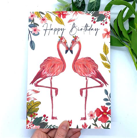 Flamingo Birthday Card By Lousurfacepattern Fancy Fold Card Tutorials Flamingo Birthday
