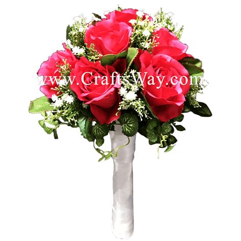Dark Pink Rose Bouquet Craftswayllc Artificial Flowers And Crafts Items