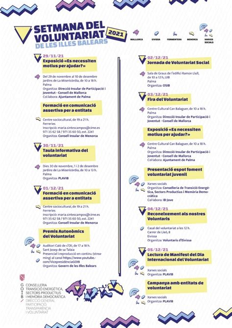 El Govern Organiza Un Calendario De Actividades Para Acercar La Semana