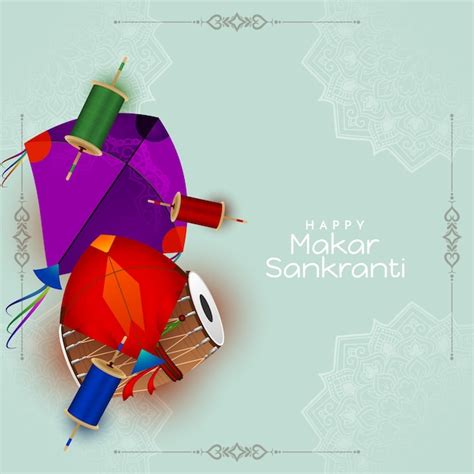Free Vector Happy Makar Sankranti Cultural Indian Festival Background