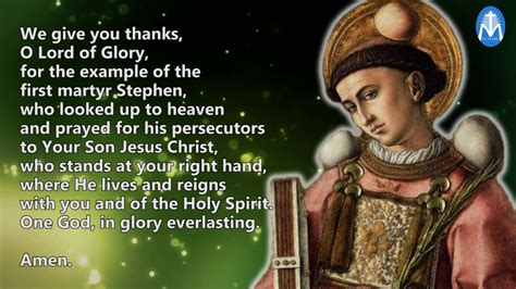Prayer To St Stephen Youtube