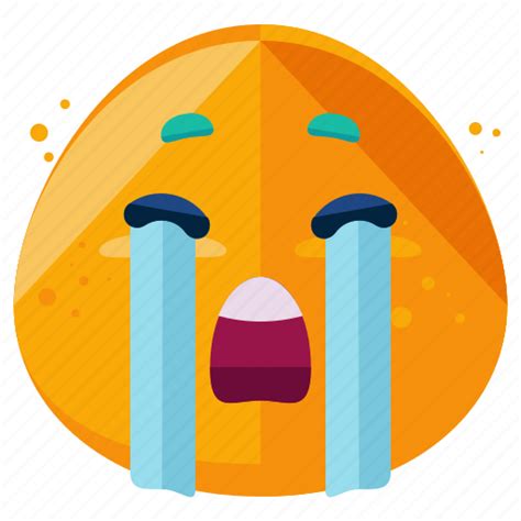 Cry Emoji Emoticon Emotion Face Smiley Sobbing Icon Download On