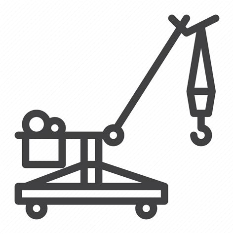 Crawler Crane Lifting Construction Icon Download On Iconfinder