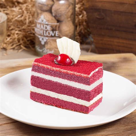 Red Velvet Cake Slice Seven Grain Cakes
