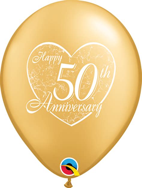 Happy 50th Anniversary Gold Balloon Bouquet Onlineweddingstore