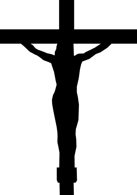 Christian Cross Silhouette Drawing Christian Cross Png Download 926