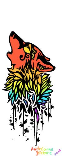 If there are wolves or other animals that interfere, the wolf father does not hesitate to fight and defeat him. Colored tribal wolf by myka-wolf on DeviantArt